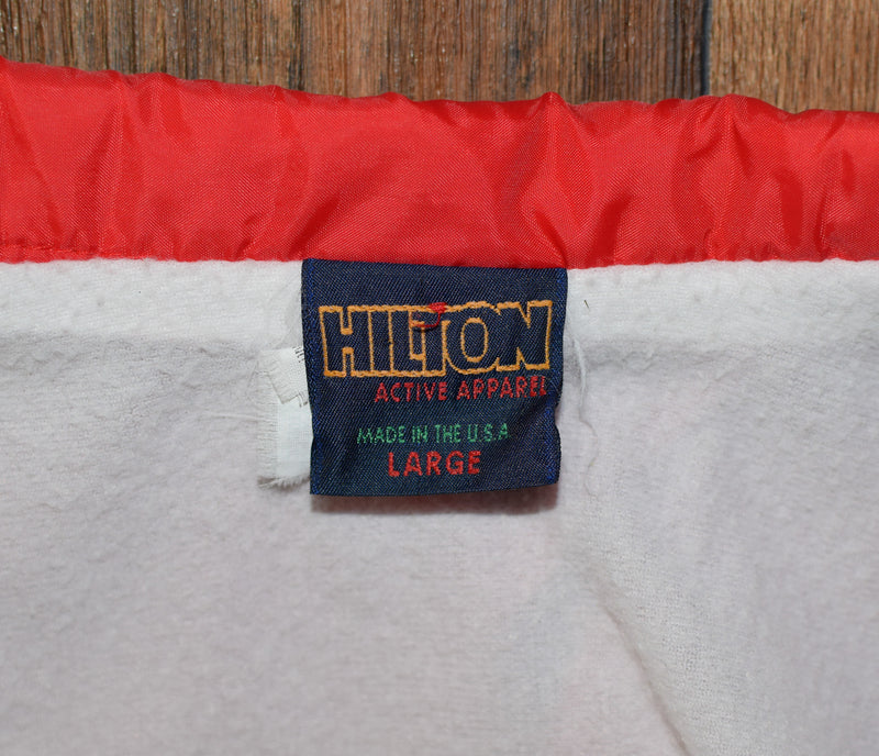 Vintage Red HILTON ACTIVE APPAREL "Lipton Tea" Windbreaker Jacket - L