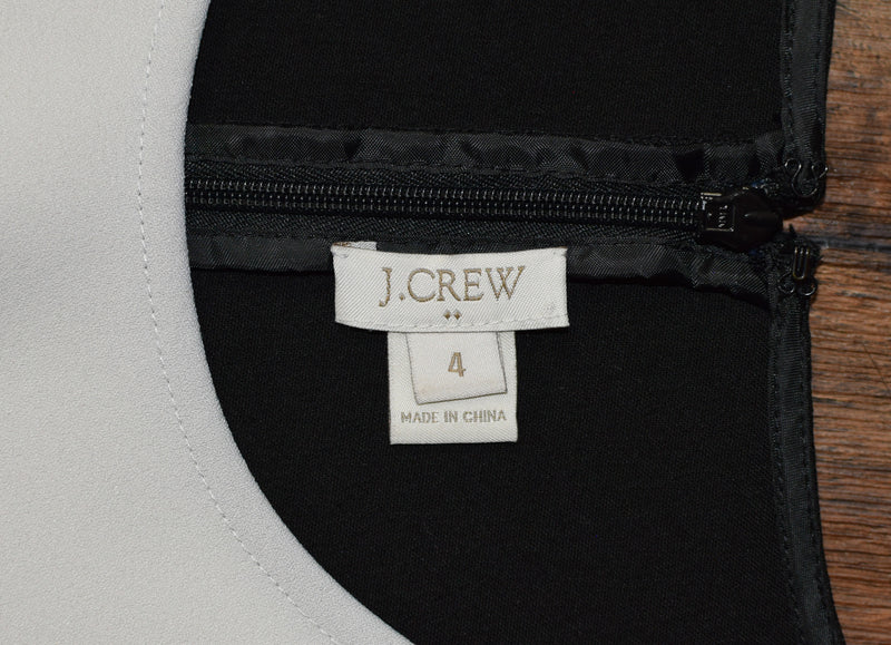 Black & White J.CREW 60's Inspired Mod Shift Dress - 4