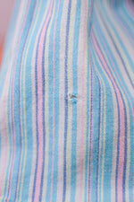 Girl's Blue & Purple Striped Sleeveless Dress w/ Back Button Closure & Tie