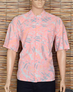 Vintage 80's Pink/Gray Floral SURF GEAR Hawaiian Shirt - XL