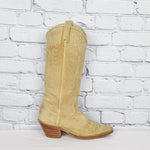 Vintage Tan 50s ACME Suede Leather Western Cowboy Boots - 6-1/2 D