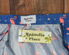 NWT - UNIQUE VINTAGE X MAGNOLIA PLACE Blue & Pink Flamingo Print Sally Swing Skirt