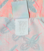 Vintage 80's Pink/Gray Floral SURF GEAR Hawaiian Shirt - XL