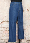 Vintage SEARS Perma-Prest "Thumbs Up" Regular Cut Blue Denim Jeans - 38 Medium