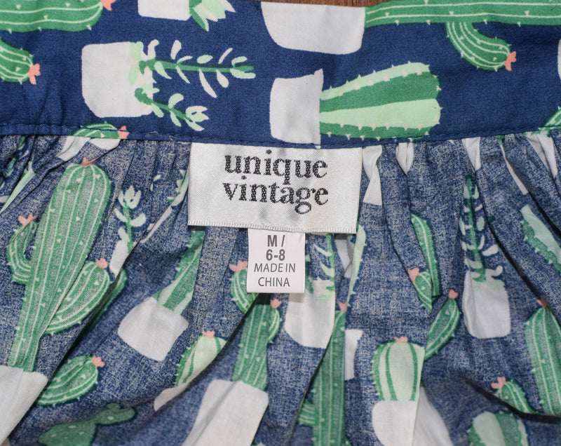 NWT - UNIQUE VINTAGE Potted Cactus Print Swing Skirt