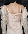 Vintage 80's Pink/White Lace Overlay SCOTT McCLINTOCK GUNNE SAX Formal Dress