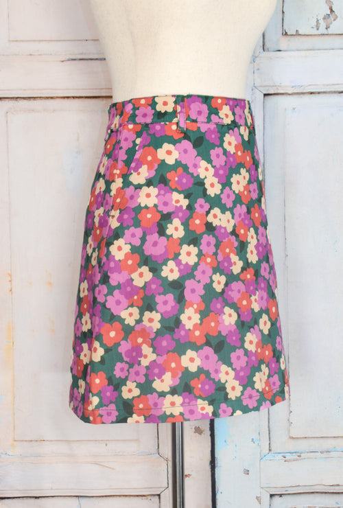 New w/ Tags MODCLOTH X PRINCESS HIGHWAY Green Daisies for Days Mini Skirt