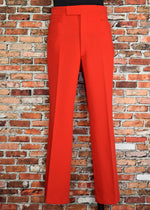 Vintage 70s LA JOLLA Red Thick Polyester Dress Pants