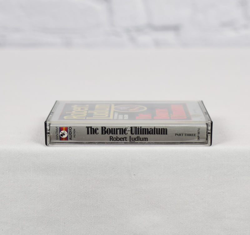 1990 Bantam Audio - The Bourne Ultimatum by Robert Ludlum - 2 Cassette Tape Audiobook Set