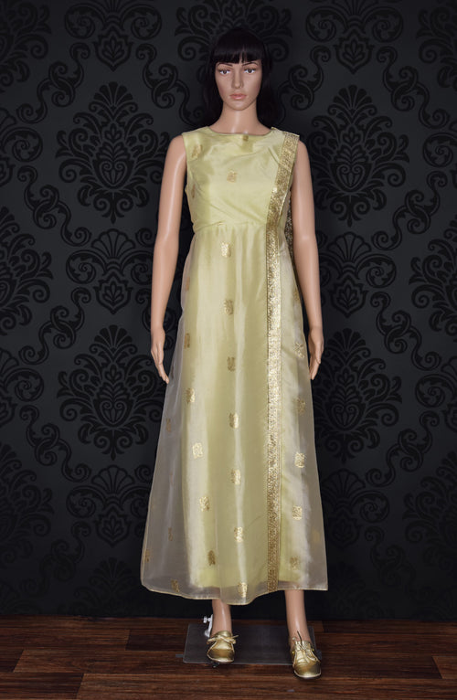 Vintage Yellow/Gold McDONALD'S Syracuse Sari Style Dress