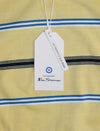 New w/ Tags BEN SHERMAN Misted Yellow Collegiate Stripe Crew T-Shirt