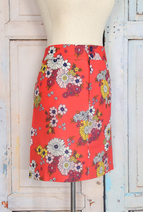 New w/ Tags MODCLOTH Sweet Daisy Jane Red Floral Mini Skirt - 14