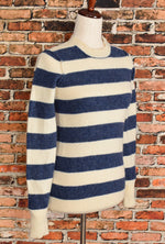 Blue/Cream Striped J. CREW "Wallace" Pullover Sweater