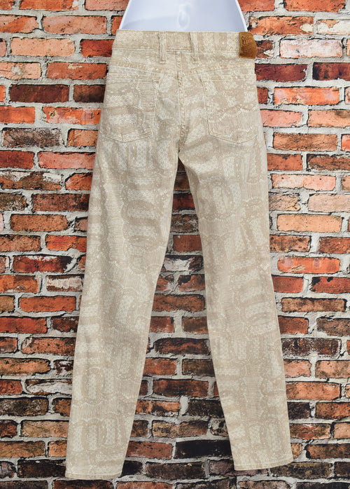 Vintage 90's Brown Lace Print LUCKY Legend Low Rise Skinny Jeans - 2/26