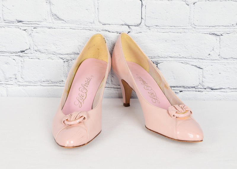 Vintage Blush Pink 80s LIFE STRIDE Heels - 8 B/AA