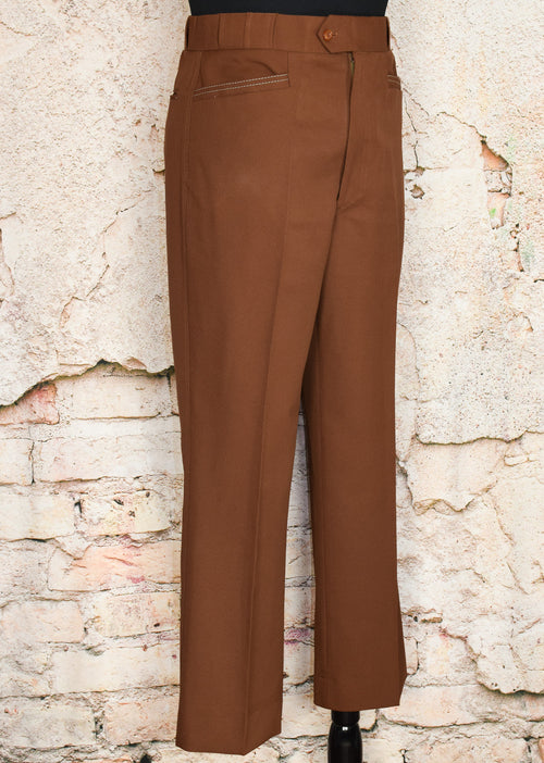 Vintage 70s Brown JCPENNEY Polyester Dress Pants - 36L