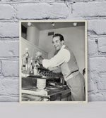 Vintage 1947 Original Ricardo Montalban Pouring Soda Photo - 10" X 8"