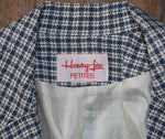 Vintage Blue Geometric HENRY LEE PETITES 2pc. Skirt Suit Set - 6P