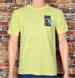 Rare Vintage 1989 SAVE THE EARTH Neon Green Short Sleeve T-Shirt - L