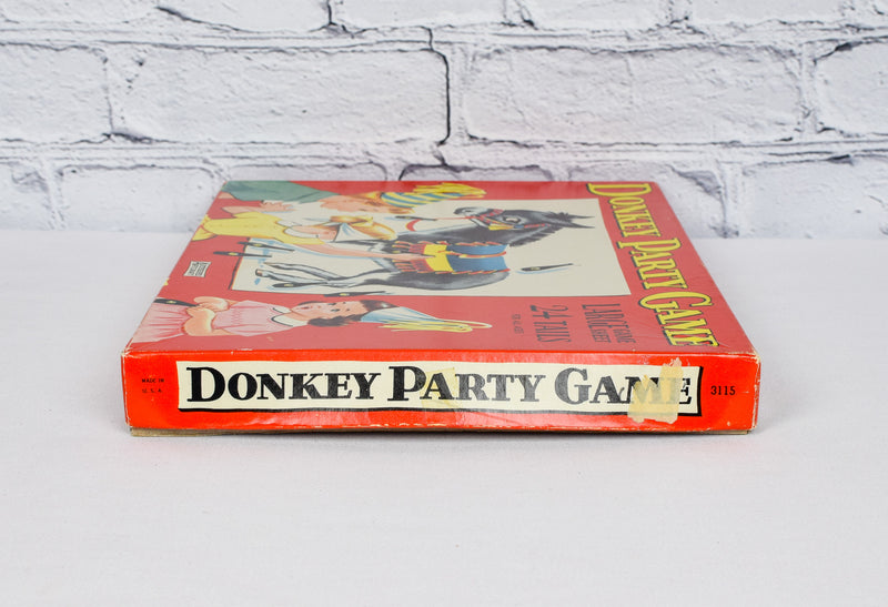 Vintage SaalfieldPub Co.  Donkey Party Game - Large Game Sheet w/ 24 Tails