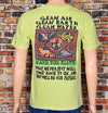 Rare Vintage 1989 SAVE THE EARTH Neon Green Short Sleeve T-Shirt - L