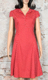 Retro Red/White TROPICAL WEAR Polka-dot Fit & Flare Dress - Large