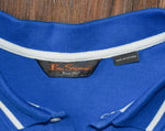 Blue w/ White Trim BEN SHERMAN Short Sleeve Polo