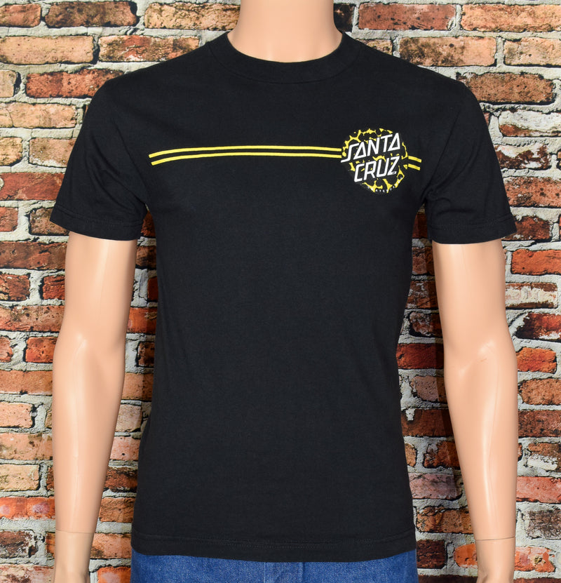 Black/Yellow SANTA CRUZ SKATEBOARDS Short Sleeve T-Shirt