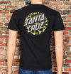 Black/Yellow SANTA CRUZ SKATEBOARDS Short Sleeve T-Shirt