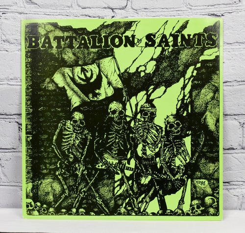 1999 Battalion of Saints "Fighting Boys" Unofficial Release - 12" LP Pale Green Record