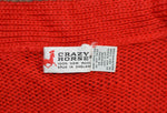 Vintage 90s Red CRAZY HORSE Cardigan Knit Sweater