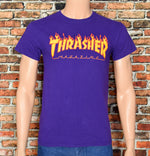 Purple THRASHER MAGAZINE Short Sleeve T-Shirt - S