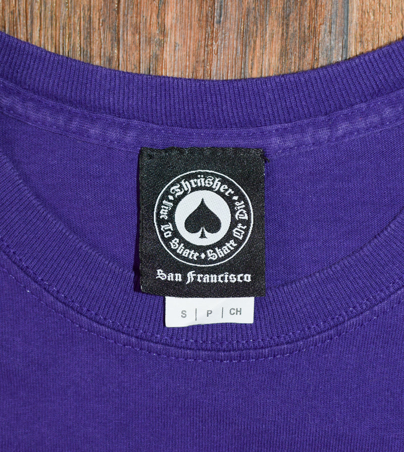 Purple THRASHER MAGAZINE Short Sleeve T-Shirt - S