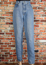 Women's Vintage 90s Lawman Jeans Light Wash High Rise Tapered Denim Jeans - 11