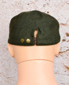 RARE Vans Off the Wall Green Military Style Snap Button Adjustable Wool Cap - S/M
