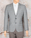 Grey Plaid BEN SHERMAN "Camden" Tailored Skinny Fit Blazer - 40R