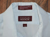 Vintage 80's Light Blue Stripe AUSTIN MANOR Textured Button Up Dress Shirt - 15-1/2