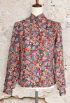 Vintage 70's Multicolor Paisley LADY ARROW Polyester Long Sleeve Button Up Shirt