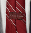 Vintage Oscar de la Renta Red & White Diagonally Striped Necktie