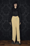 Vintage 90s Beige DKNY DONNA KARAN New York Linen Made in Italy Suit Pants