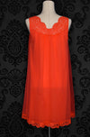Vintage 50s Red VANITY FAIR Nylon Mini Nightgown - S