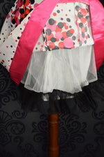 Vintage 90's White & Pink Polk-dot JESSICA McCLINTOCK for GUNNE SAX Strapless Party Dress - 9