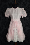 Girl's Vintage Merry Girl Party Dress Pink Ruffle Dress - 16.5