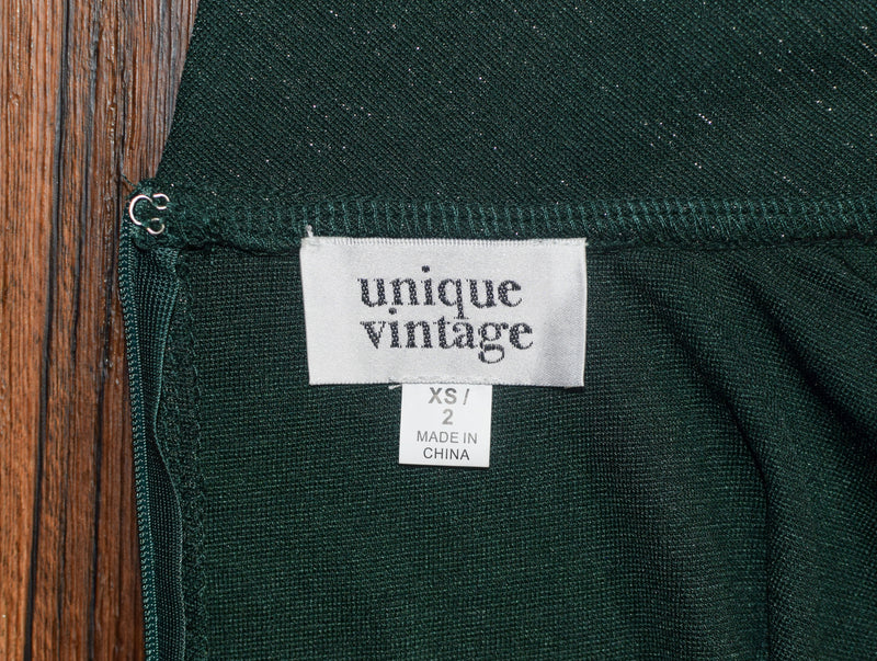 New w/ Tags Unique Vintage Green Sparkle Cassidy Wiggle Dress