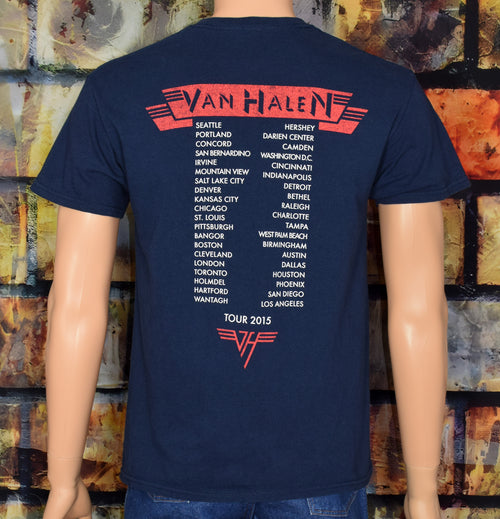 Dark Blue VAN HALEN 2015 Tour Short Sleeve T-Shirt - M