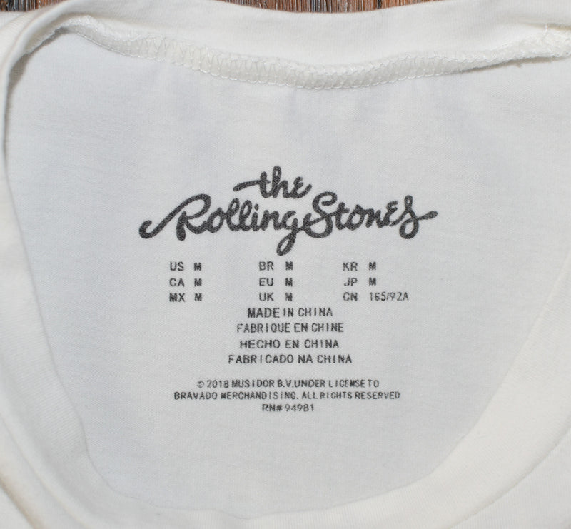 White 2018 ROLLING STONES Crop Top T-Shirt - M