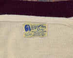 Vintage HEWITT MFG. CORP. Maroon/Tan Cardigan Sweater