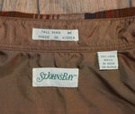 Vintage 80's Brown Plaid Flannel ST. JOHN'S BAY "Tall Man" Long Sleeve Shirt - M