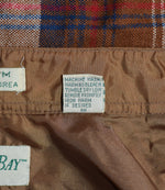 Vintage 80's Brown Plaid Flannel ST. JOHN'S BAY "Tall Man" Long Sleeve Shirt - M