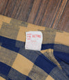 Vintage 90's Blue & Tan Plaid FIVE BROTHER Heavy Flannel Long Sleeve Button Up Shirt - XL